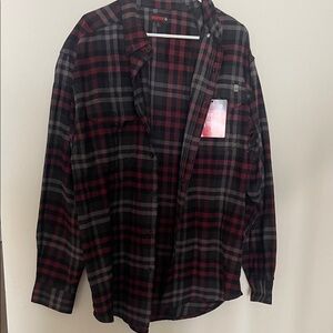 Wolverine Burgundy and Black Plaid Shirt